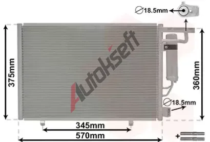 VAN WEZEL Kondenztor klimatizace *** IR PLUS *** VAW 18015707, 18015707