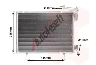 VAN WEZEL Kondenztor klimatizace VAW 18015718, 18015718