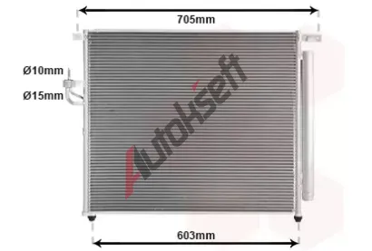 VAN WEZEL Kondenztor klimatizace VAW 18015727, 18015727