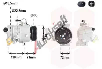 VAN WEZEL Kompresor klimatizace VAW 1801K707, 1801K707 VAN WEZEL Kompresor klimatizace VAW 1801K707, 1801K707