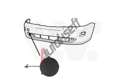 VAN WEZEL Kryt nárazníku VAW 1858587, 1858587  VAN WEZEL Kryt nárazníku VAW 1858587, 1858587