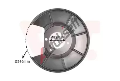 VAN WEZEL Ochrann plech proti neistotm brzdovho kotoue VAW 1881373, 1881373