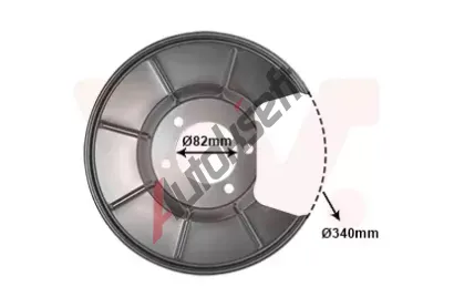 VAN WEZEL Ochrann plech proti neistotm brzdovho kotoue VAW 1881374, 1881374