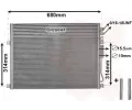 Kondenztor klimatizace VAN WEZEL ‐ VAW 21005045