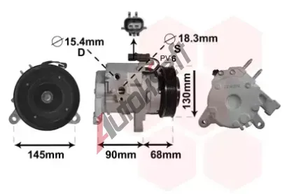 VAN WEZEL Kompresor klimatizace VAW 2100K133, 2100K133