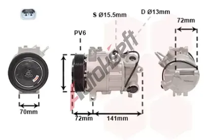 VAN WEZEL Kompresor klimatizace VAW 2101K001, 2101K001