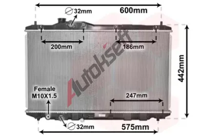 VAN WEZEL Chladič vody VAW 25002296, 25002296 VAN WEZEL Chladič vody VAW 25002296, 25002296
