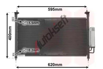 VAN WEZEL Kondenztor - klimatizace VAW 25005213, 25005213