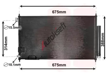 VAN WEZEL Kondenz�tor - klimatizace VAW 25005239, 25005239