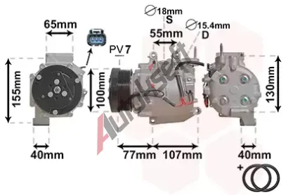 VAN WEZEL Kompresor - klimatizace VAW 2500K232, 2500K232
