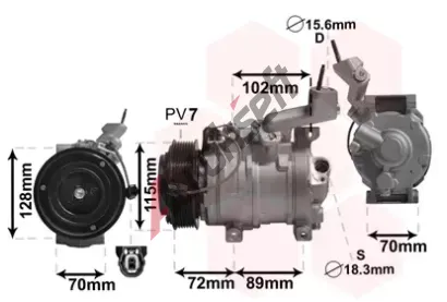 VAN WEZEL Kompresor klimatizace VAW 2500K270, 2500K270