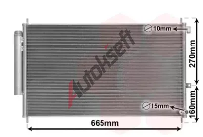 VAN WEZEL Kondenztor klimatizace VAW 25015701, 25015701
