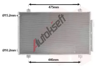 VAN WEZEL Kondenztor klimatizace VAW 25015711, 25015711