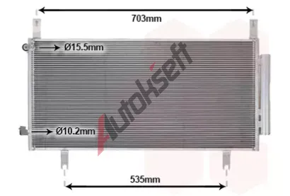 VAN WEZEL Kondenzátor klimatizace VAW 25015712, 25015712 VAN WEZEL Kondenzátor klimatizace VAW 25015712, 25015712