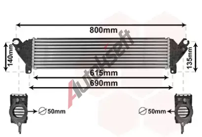 VAN WEZEL Chladi vzduchu intercooler VAW 27004277, 27004277