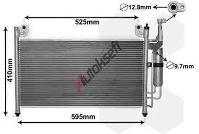 VAN WEZEL Kondenzátor - klimatizace VAW 27005236, 27005236 VAN WEZEL Kondenzátor - klimatizace VAW 27005236, 27005236