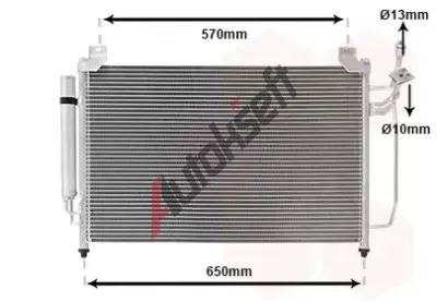 VAN WEZEL Kondenztor - klimatizace VAW 27005240, 27005240