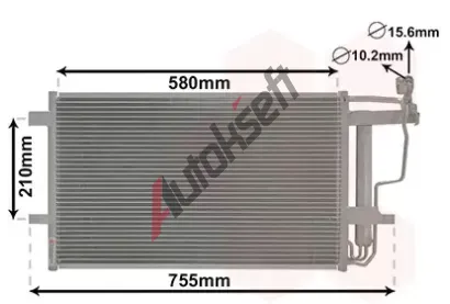 VAN WEZEL Kondenz�tor klimatizace VAW 27005242, 27005242