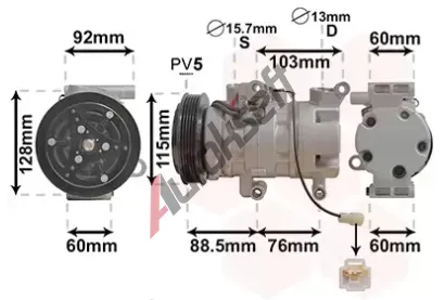 VAN WEZEL Kompresor klimatizace VAW 2700K251, 2700K251