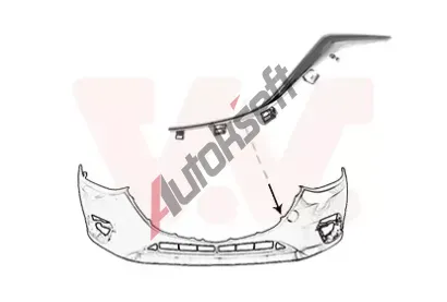 VAN WEZEL Ozdobná / ochranná lišta nárazníku VAW 2744581, 2744581 VAN WEZEL Ozdobná / ochranná lišta nárazníku VAW 2744581, 2744581