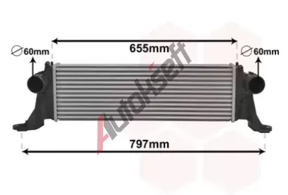 VAN WEZEL Chladič vzduchu intercooler VAW 28004132, 28004132 VAN WEZEL Chladič vzduchu intercooler VAW 28004132, 28004132