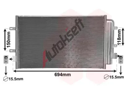 VAN WEZEL Kondenztor klimatizace VAW 28005127, 28005127