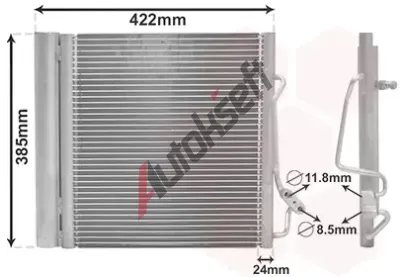 VAN WEZEL Kondenztor - klimatizace VAW 29005001, 29005001