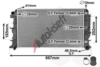 VAN WEZEL Chladi vody VAW 30002403, 30002403