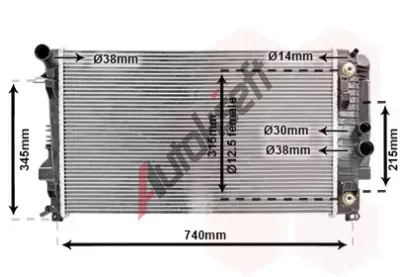 VAN WEZEL Chladi vody VAW 30002460, 30002460