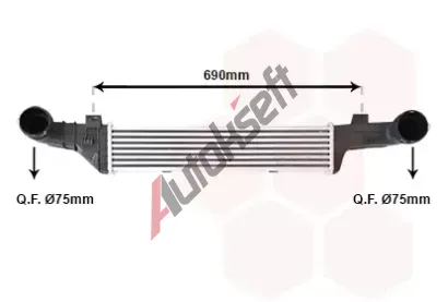 VAN WEZEL Chladi vzduchu intercooler VAW 30004296, 30004296