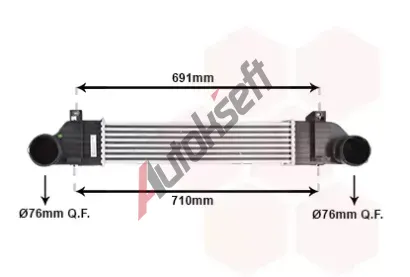 VAN WEZEL Chladič vzduchu intercooler VAW 30004353, 30004353  VAN WEZEL Chladič vzduchu intercooler VAW 30004353, 30004353