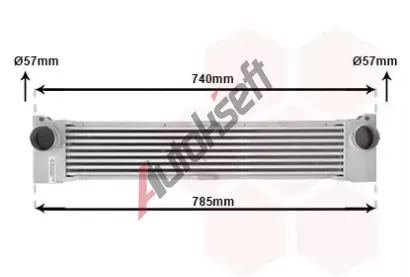 VAN WEZEL Chladi vzduchu intercooler VAW 30004370, 30004370
