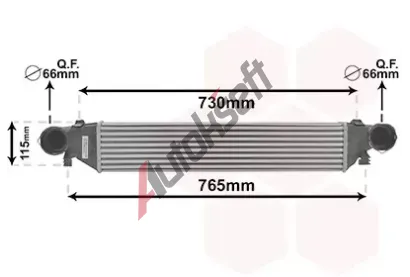 VAN WEZEL Chladi vzduchu intercooler VAW 30004380, 30004380