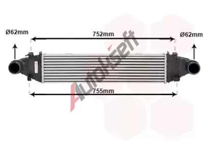 VAN WEZEL Chladi vzduchu intercooler VAW 30004525, 30004525