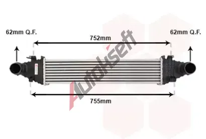 VAN WEZEL Chladi vzduchu intercooler VAW 30004556, 30004556