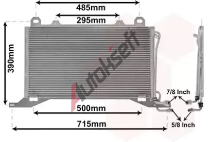 VAN WEZEL Kondenztor - klimatizace VAW 30005222, 30005222