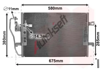 VAN WEZEL Kondenztor - klimatizace VAW 30005289, 30005289