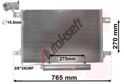 VAN WEZEL Kondenztor - klimatizace VAW 30005382, 30005382