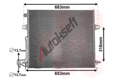 VAN WEZEL Kondenztor - klimatizace VAW 30005406, 30005406