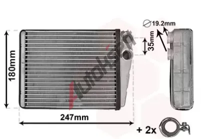 VAN WEZEL Výměník tepla vnitřního vytápění *** IR PLUS *** VAW 30006673, 30006673 VAN WEZEL Výměník tepla vnitřního vytápění *** IR PLUS *** VAW 30006673, 30006673