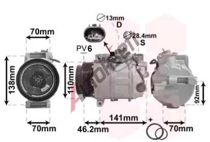 VAN WEZEL Kompresor - klimatizace VAW 3000K091, 3000K091