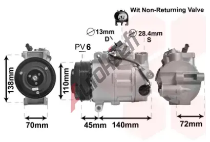 VAN WEZEL Kompresor klimatizace VAW 3000K568, 3000K568