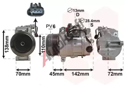VAN WEZEL Kompresor klimatizace VAW 3000K682, 3000K682