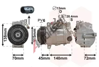 VAN WEZEL Kompresor klimatizace VAW 3000K710, 3000K710