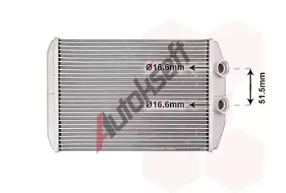 VAN WEZEL Vmnk tepla vnitnho vytpn VAW 30016702, 30016702