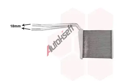 VAN WEZEL Výměník tepla vnitřního vytápění VAW 30016709, 30016709 VAN WEZEL Výměník tepla vnitřního vytápění VAW 30016709, 30016709