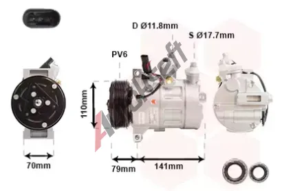 VAN WEZEL Kompresor klimatizace *** IR PLUS *** VAW 3001K710, 3001K710