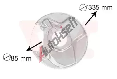 VAN WEZEL Ochrann plech proti rozstikovn - brzdov kotou VAW 3010374, 3010374