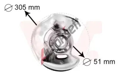 VAN WEZEL Ochrann� plech proti rozst�ikov�n� - brzdov� kotou� VAW 3024372, 3024372