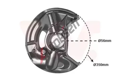 VAN WEZEL Ochrann plech proti neistotm brzdovho kotoue VAW 3029372, 3029372